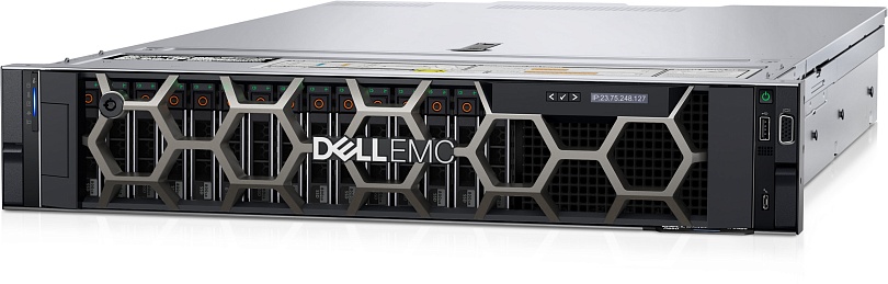 Сервер Dell PowerEdge R550 up to 8x 3.5" SAS/SATA / iDRAC9 Enterprise / Rails / Bezel / 3Y WR / 2 x Intel Xeon Silver 4314 16C 2.4GHz / 8 x 64GB RDIMM 3200MT/s Dual Rank / PERC H755 8GB NV Cache RAID / 2 x Power Supply 800W Hot Plug / Broadcom 5720 Dual P