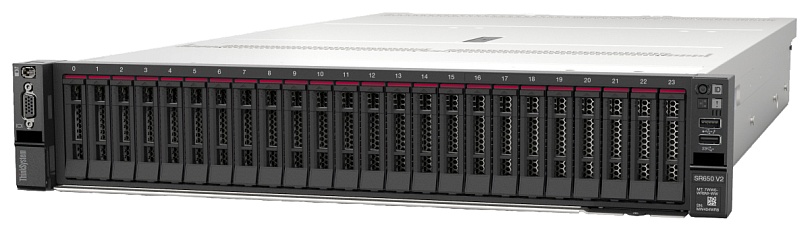 Сервер Lenovo ThinkSystem SR650 V3 2U 8x2.5" Chassis SATA/SAS / 2x Gold 6442Y / 12x 64GB TruDDR5 4800MHz RDIMM / RAID 9350-8i 2GB Flash PCIe 12Gb / 2x 960GB RI SATA 6Gb HS SSD v2 / Intel E810-DA2 10/25GbE SFP28 2-Port OCP / 4x NVIDIA A2 16GB PCIe Gen4 Pas