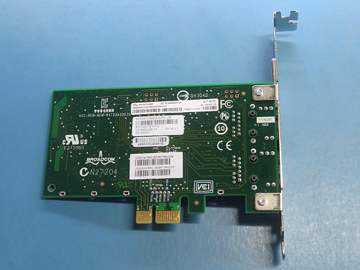 Сетевая карта Broadcom ThinkSystem NetXtreme PCIe 1Gb 2-port RJ45 Ethernet Adapter (00YK550)