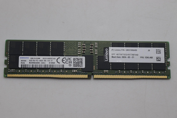 Оперативная память Samsung 64GB TruDDR5 4800MHz (2Rx4) 9x4 RDIMM-A (03KL468)