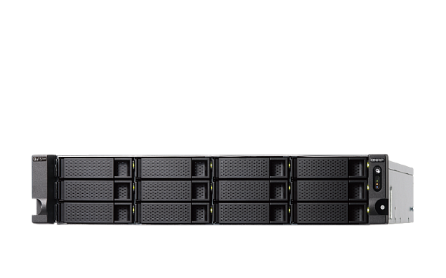 Сетевой накопитель QNAP ENTERPRISE 2U/18bay QC 2,6GhzCPU/32Gb(upto128Gb)/upto 274HDD with TL-R1620Sep-RP/SATA(3,5" 2,5")/2xUSB/4xExp.slot/4x2,5Gb 2x10Gb(SFP+)/iSCSI/2xPS/no rail/5YW TS-h1886XU-RP-R2-D1622-32G-EU-QL / QNAP RAIL-B02 Rail kit