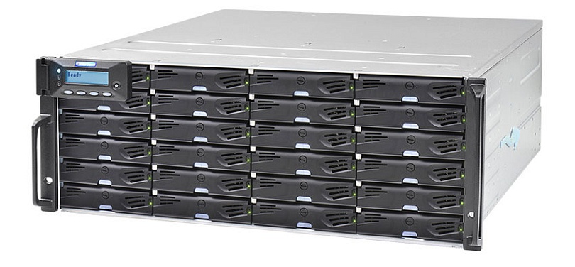 Система хранения данных Infortrend DS3024RUCB00C-8U30 (24x2.5, 2U, High IOPS, Dual Redundant Controllers (incl: 2x4GB Cache, 8x1GbE (RJ-45) iSCSI, 4 FREE host board slots, 2x12Gb SAS ext ports, 2x Super capacitor+Flash+FAN module, 2x460W), Rackmount kit) 