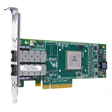 Сетевой адаптер QLogic QLE2672-CK 16Gb Dual-port FC HBA PCI-E x8 LC MMF
