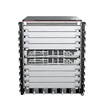 Коммутатор Huawei S8700-10 assembly chassis на 10 сервисных модулей / 2 x Контроллер управления S8700-10 main control unit F (1 x 100GE+2 x 40GE+12 x 10GE или 1 x 100GE+8 x 25GE или 3 x 100GE service ports HTM) / 4 x 16-port 100M/1GBASE-X, 12-port 100M/1G