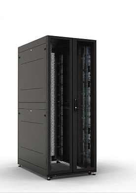 Шкаф серверный ПРОФ напольный 42U (800х1000) ШТК-СП-42.8.10-88АА-9005 ЦМО двери двойные перф. 2 шт., черный, в сборе