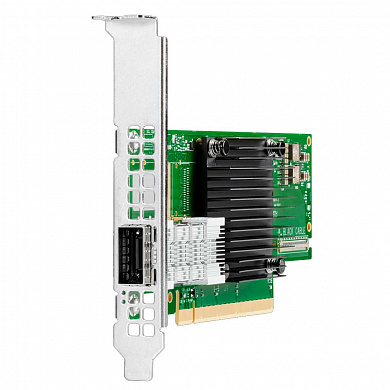 Сетевой адаптер HPE InfiniBand HDR100/Ethernet 100Gb 1-port QSFP56 PCIe4 x16 MCX653105A-ECAT Adapter (P23665-B21)