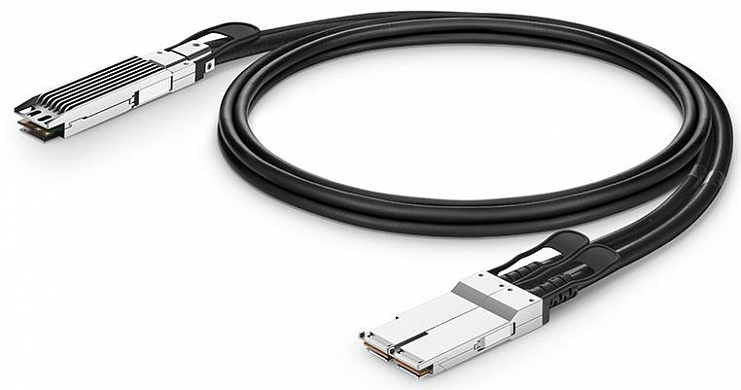 Кабель FS OSFP-800G-2QPC005, 800G NDR OSFP до 2 x 400G QSFP112, пассивный медный разводной кабель, 0,5 м