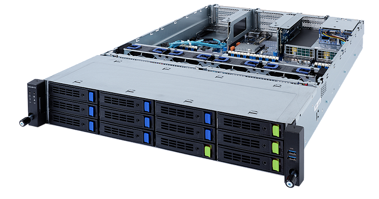 Сервер Gigabyte R282-3C1 2U / 12x3.5" (8xSATA/SAS + 4xSATA/SAS/NVMe) + 2x2.5" SATA/SAS / 2x Xeon Platinum 8368 / 16x 64Gb RDIMM 3200MHz / 4x 8Tb HDD SAS 7.2K 3.5" / 1x 960Gb SSD PM1643a SAS 2.5" / MegaRAID 9361-8i / Intel E810 10/25Gb Dual Port SFP28 / I3