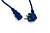 Hyperline PWC-IEC13-SHM-5.0-BL Кабель питания компьютера (Schuko+C13) (3x1.0), 10A, угловая вилка, 5м, цвет синий (ПВС-АП-3*1,0-250-S22C13-10-5,0 ГОСТ 28244-96)