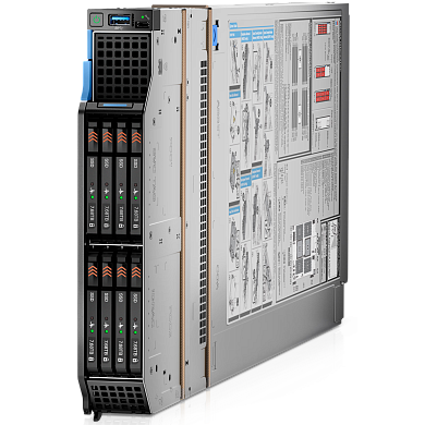 Сервер Dell MX760C 2.5" Chassis with up to 4 SATA/NVMe Hard Drives (No SAS; No PERC) / TPM 2.0 / Bezel / 2x Intel Xeon Gold 6542Y 2.9G, 24C/48T, 60M Cache DDR5-5200 / 16x 64GB RDIMM, 5600MT/s / 1x BOSS-N1 controller card with 2 M.2 480GB RAID 1 / 1x QLogi