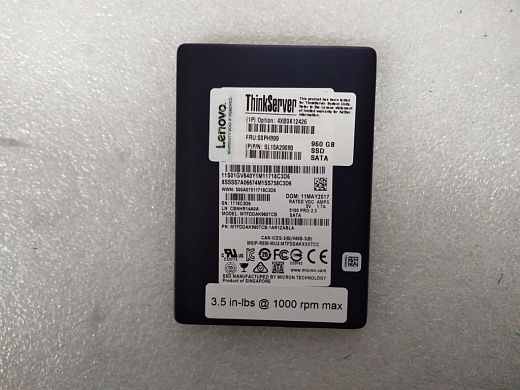 SSD-накопитель Lenovo NHS 960GB 6Gbps SATA 2.5" SSD (00PH899)